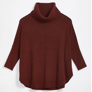 LOFT Shirttail Poncho Sweater